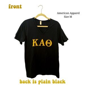 Kappa Alpha Theta Sorority Black T-Shirt American Apparel Brand Size M